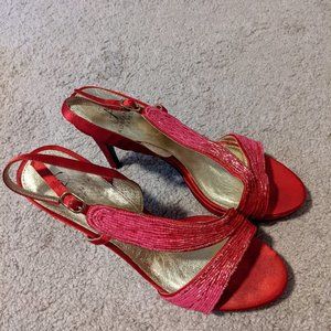 Adrianna Papell Women's US Size 9M Red Heels EUR size 39
